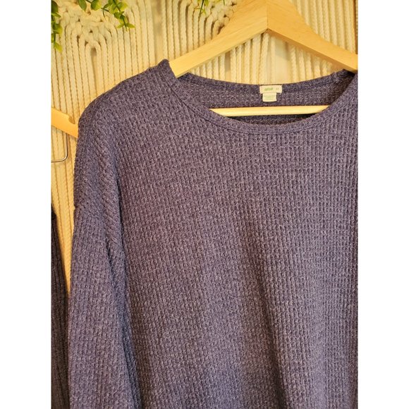 Aerie Navy Waffle Knit 2 Piece Loungewear Set, Size Small - Picture 3 of 8